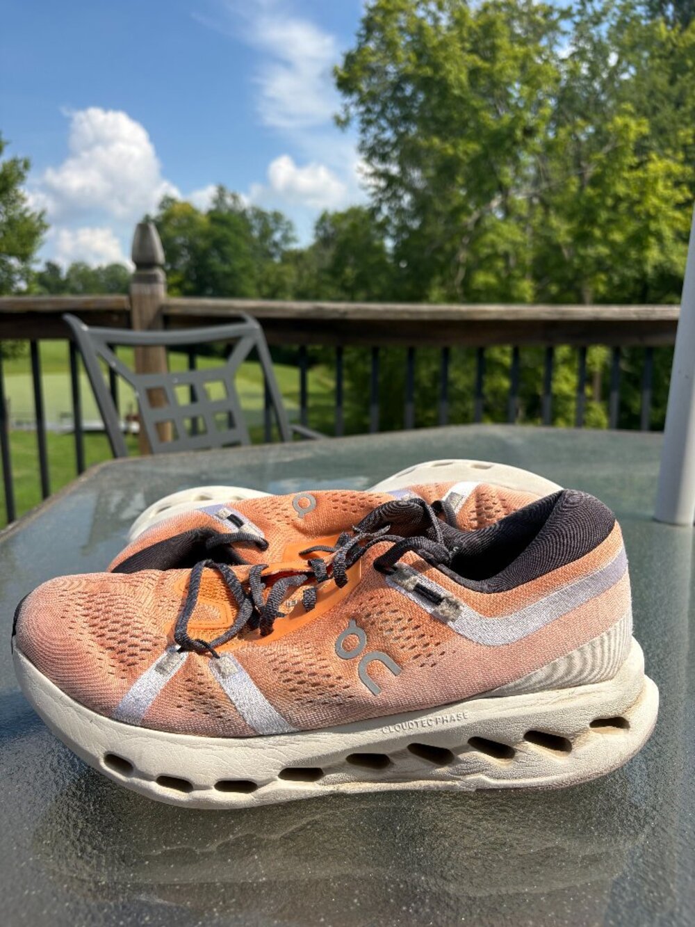 On Cloudsurfer 2 Tangerine Ivory Orange Running Sneaker 3MF10123126 Mens Sz 10